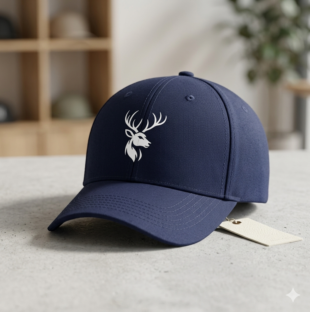 Stag Emblem Navy Cap 2