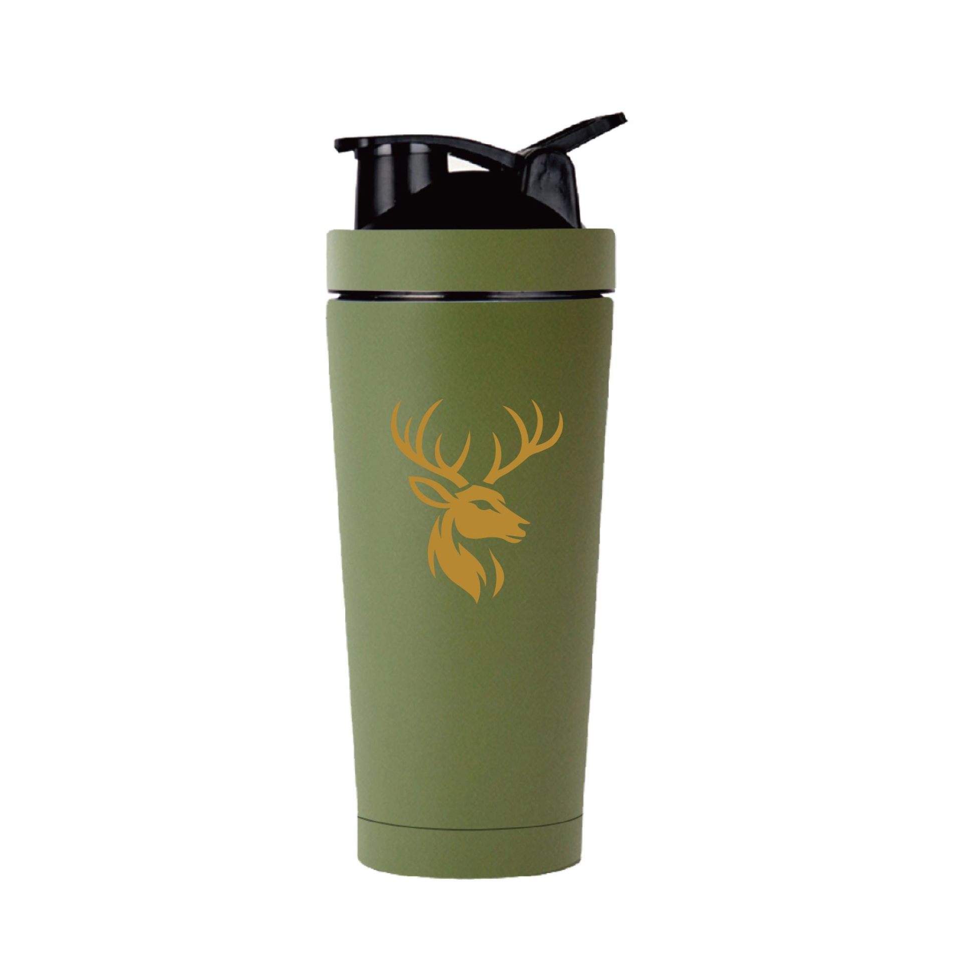 Olive Stag Shaker Bottle 1