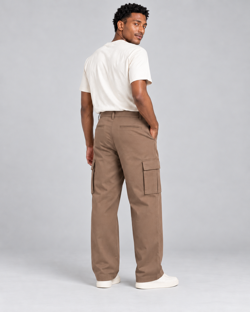 CITY SIGNAL Men's Transit Wide Cargo Trousers — Clay, View 2