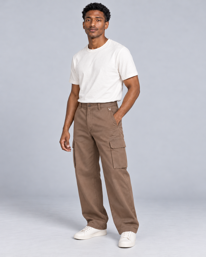 CITY SIGNAL Men's Transit Wide Cargo Trousers — Clay, View 3