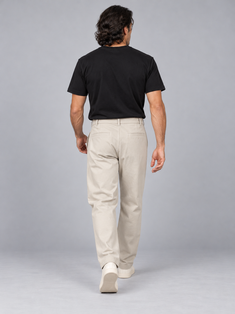 CITY SIGNAL Men's Arc Barrel Trouser — Bone, View 2