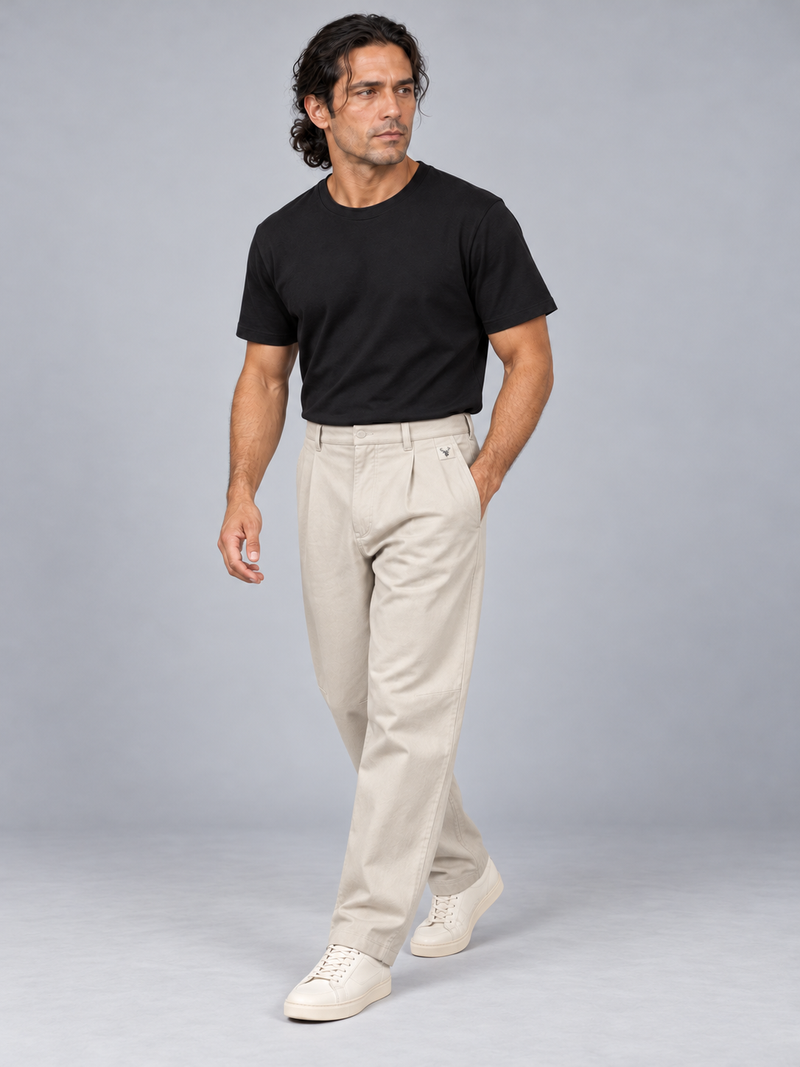 CITY SIGNAL Men's Arc Barrel Trouser — Bone, View 3