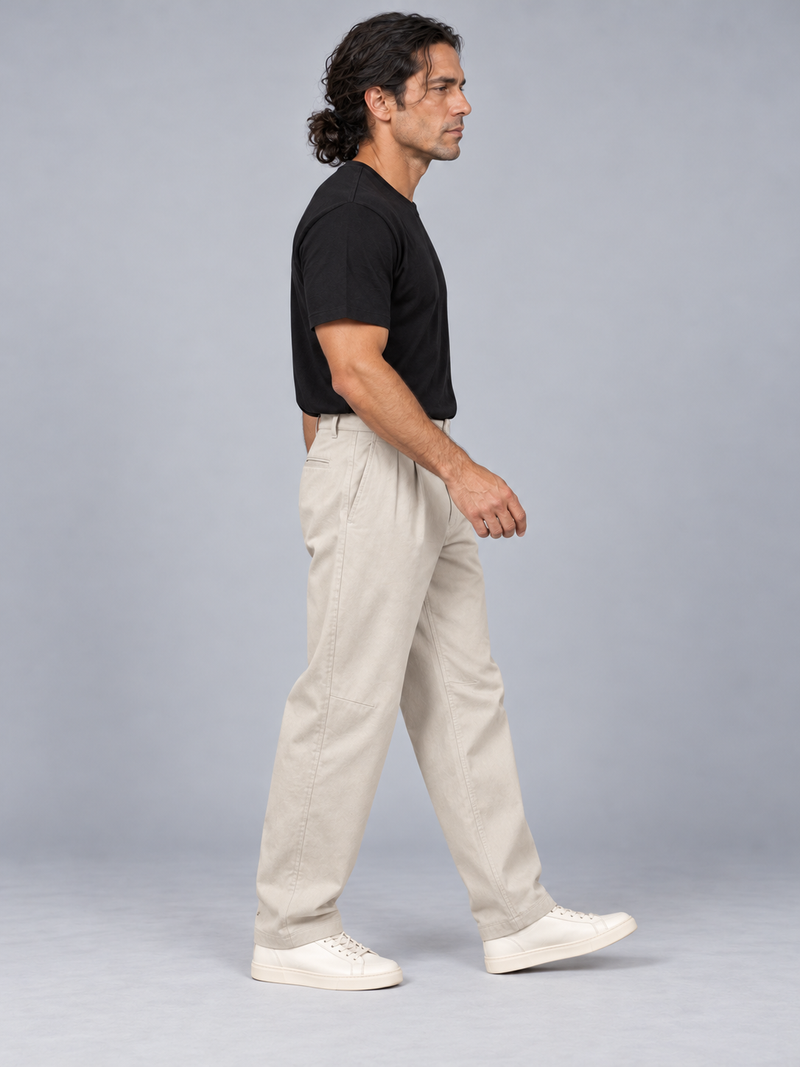 CITY SIGNAL Men's Arc Barrel Trouser — Bone, View 4