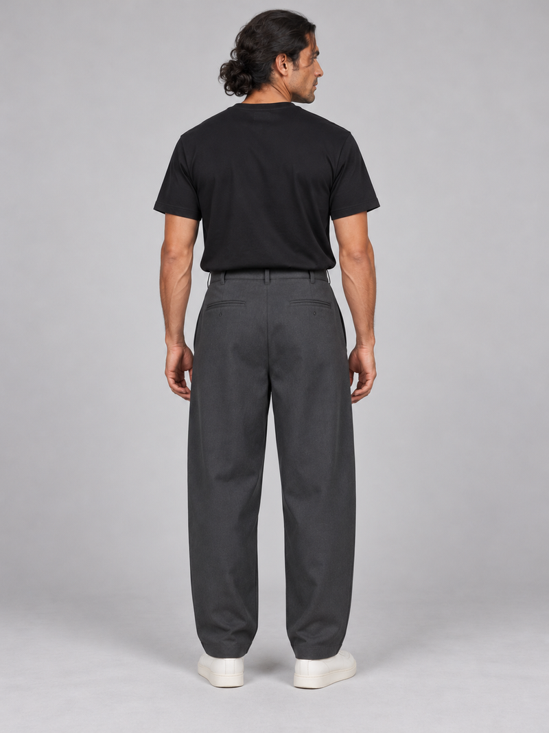 CITY SIGNAL Men's Arc Barrel Trouser — Charcoal, View 2