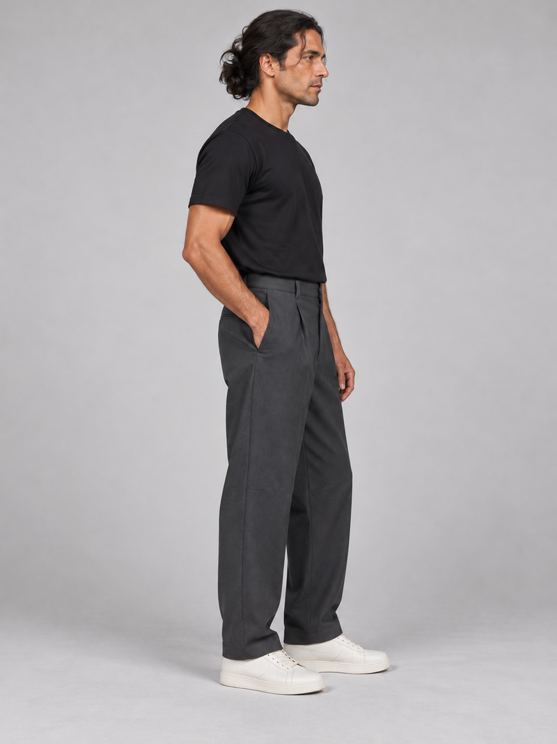 CITY SIGNAL Men's Arc Barrel Trouser — Charcoal, View 4