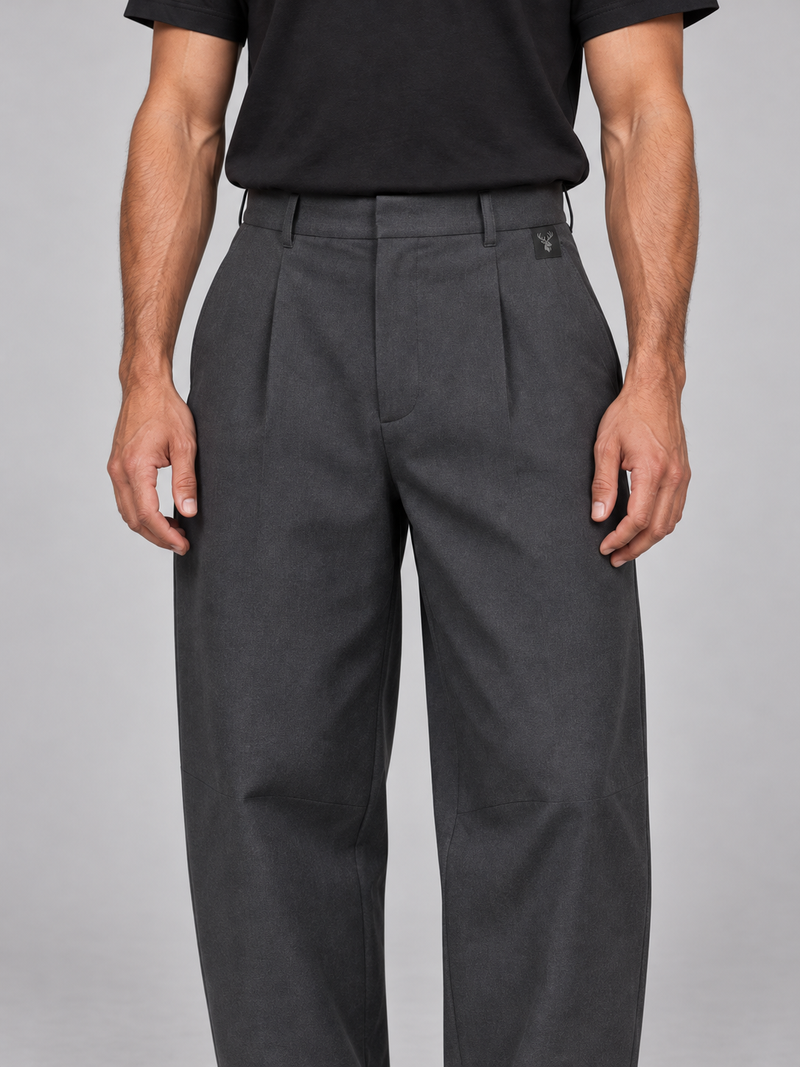 CITY SIGNAL Men's Arc Barrel Trouser — Charcoal, View 5