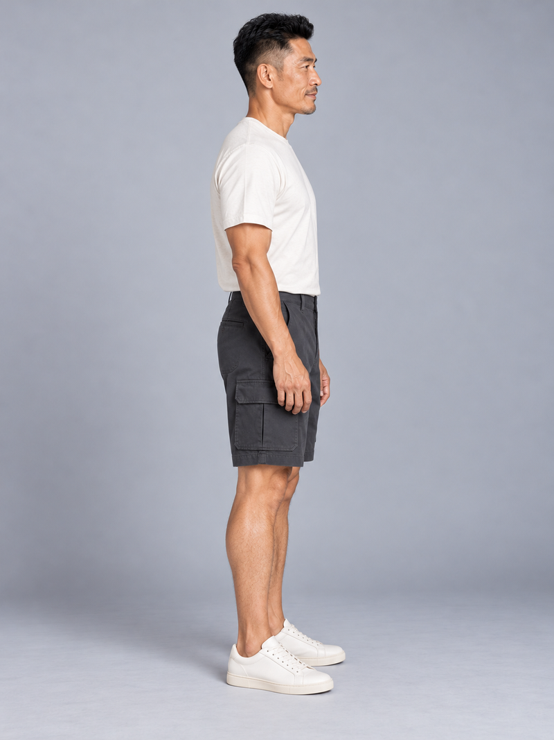 CITY SIGNAL Men's Transit Utility Short — Charcoal, View 4