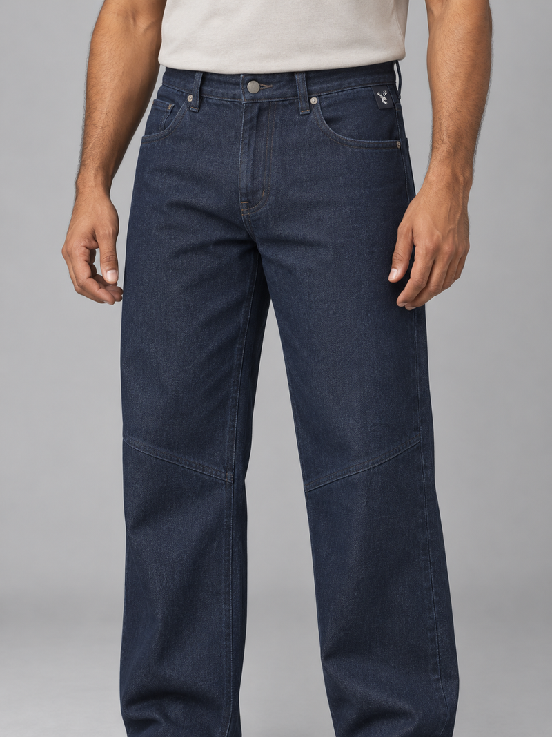 CITY SIGNAL Men's Crossline Panel Jean — Deep Indigo, View 5