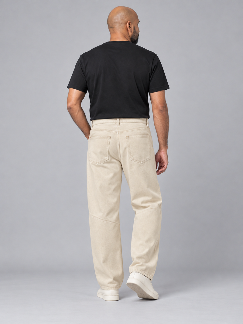 CITY SIGNAL Men's Crossline Panel Jean — Ecru, View 2