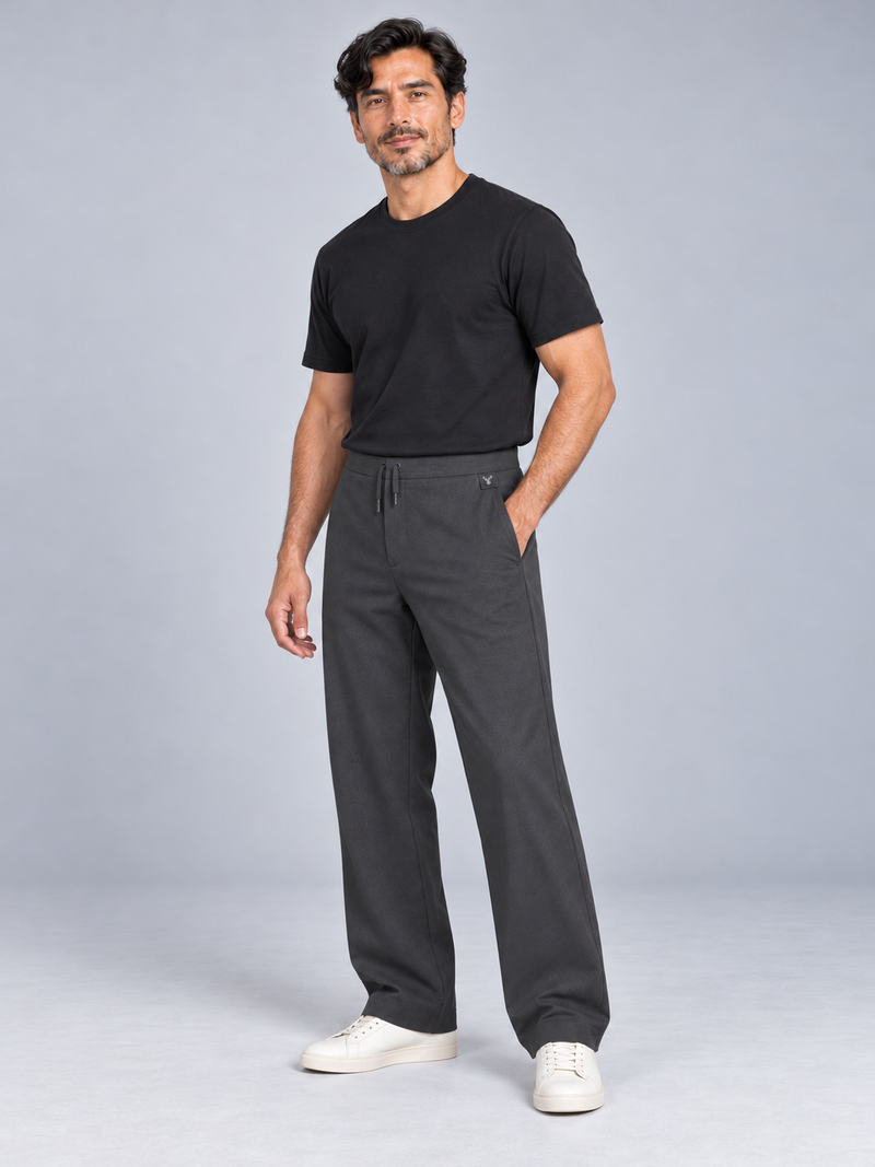 CITY SIGNAL Men's Axis Drawcord Trouser — Charcoal, View 3