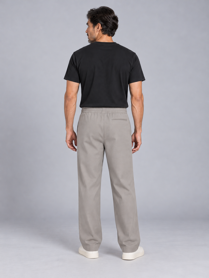 CITY SIGNAL Men's Axis Drawcord Trouser — Warm Grey, View 2