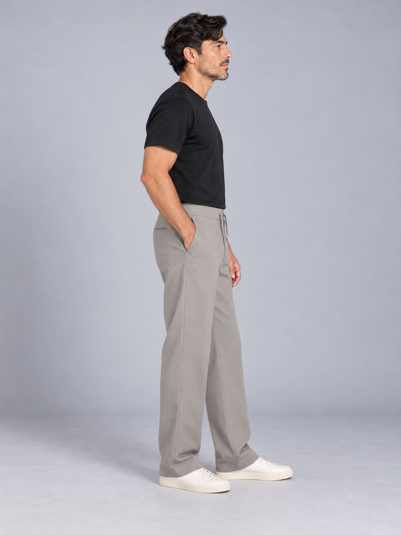 CITY SIGNAL Men's Axis Drawcord Trouser — Warm Grey, View 4