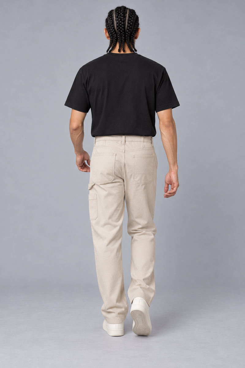 CITY SIGNAL Men's Workshop Carpenter Trouser — Bone, View 2