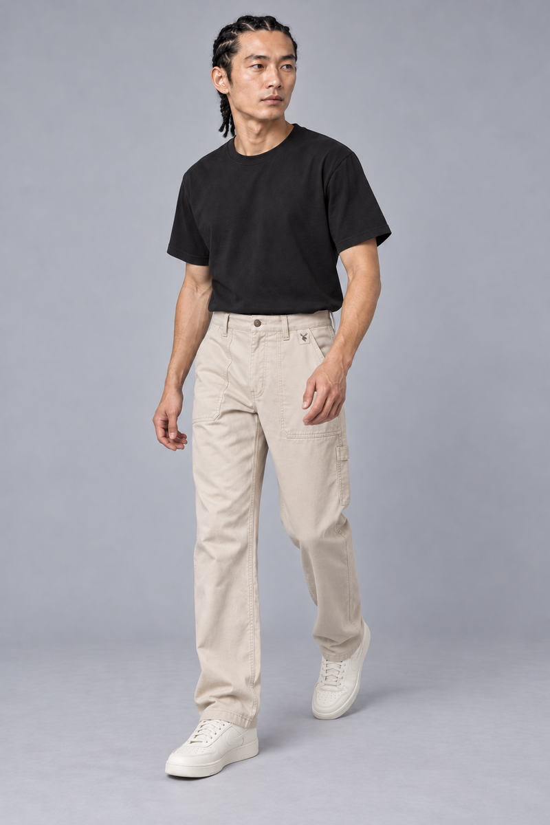 CITY SIGNAL Men's Workshop Carpenter Trouser — Bone, View 3