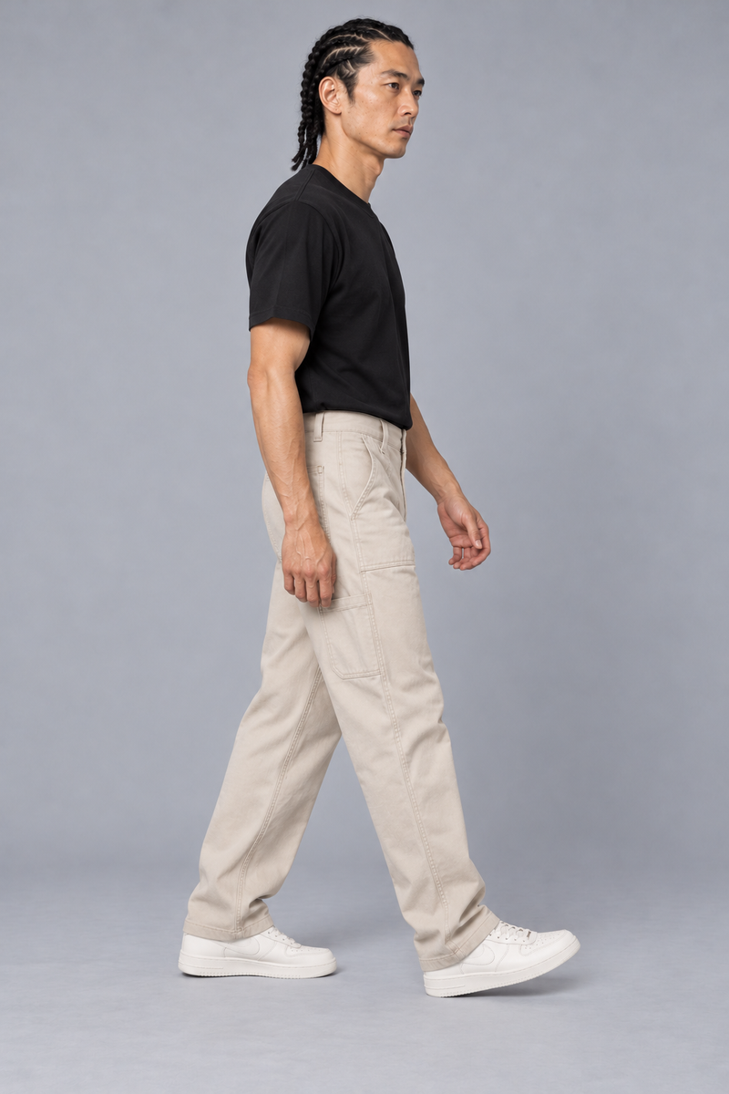 CITY SIGNAL Men's Workshop Carpenter Trouser — Bone, View 4