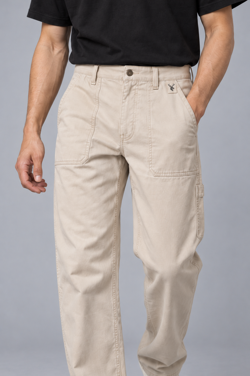 CITY SIGNAL Men's Workshop Carpenter Trouser — Bone, View 5