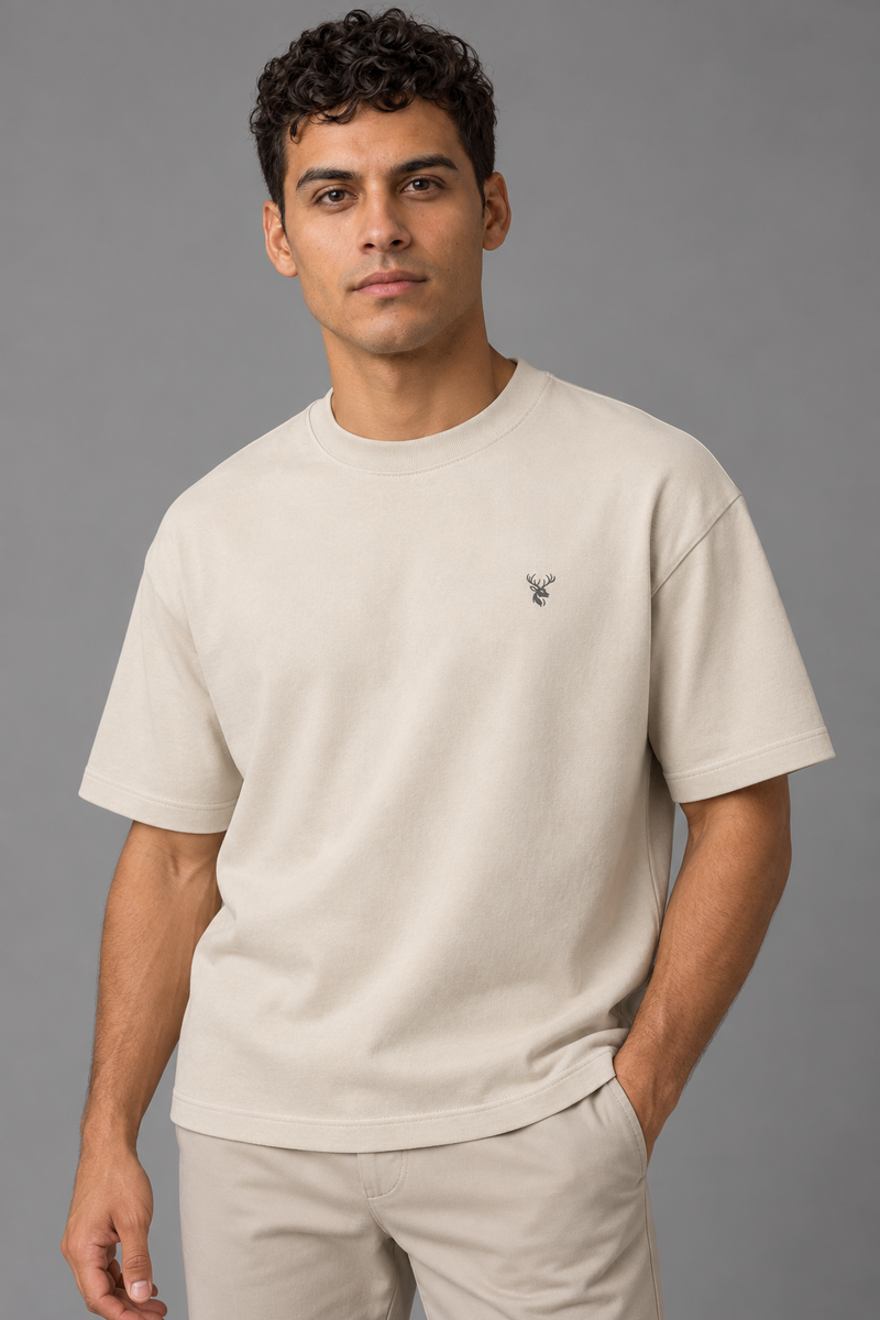 CITY SIGNAL Men's Block One Box Tee — Bone, View 5