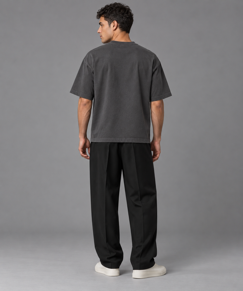 CITY SIGNAL Men's Block One Box Tee — Charcoal, View 2
