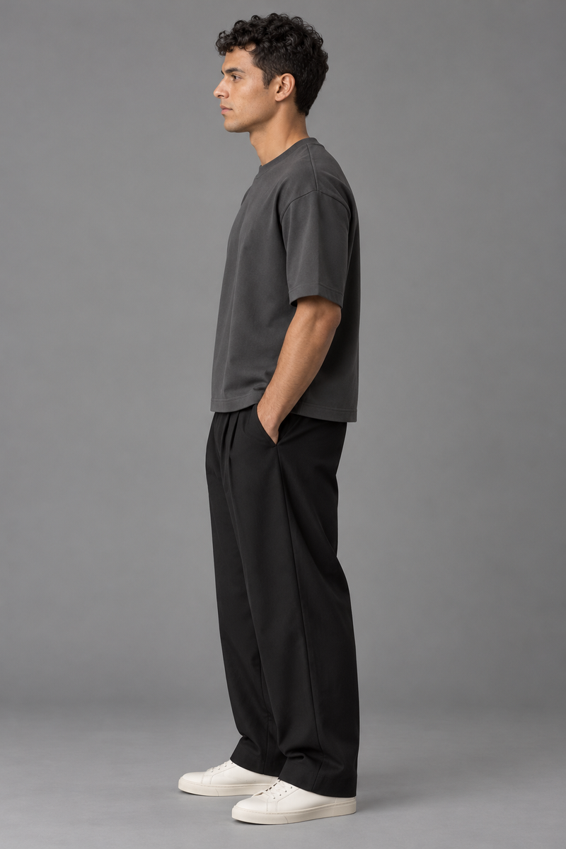 CITY SIGNAL Men's Block One Box Tee — Charcoal, View 4