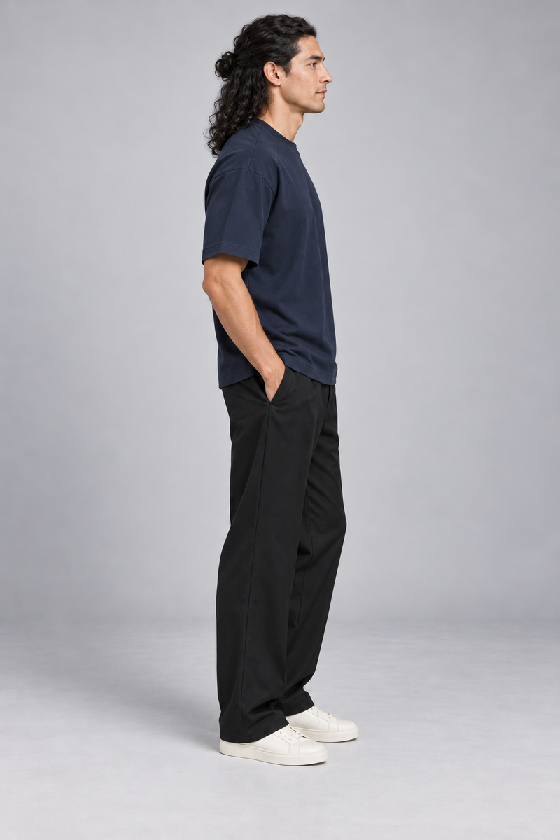 CITY SIGNAL Men's Crossline Panel Tee — Ink Navy, View 4