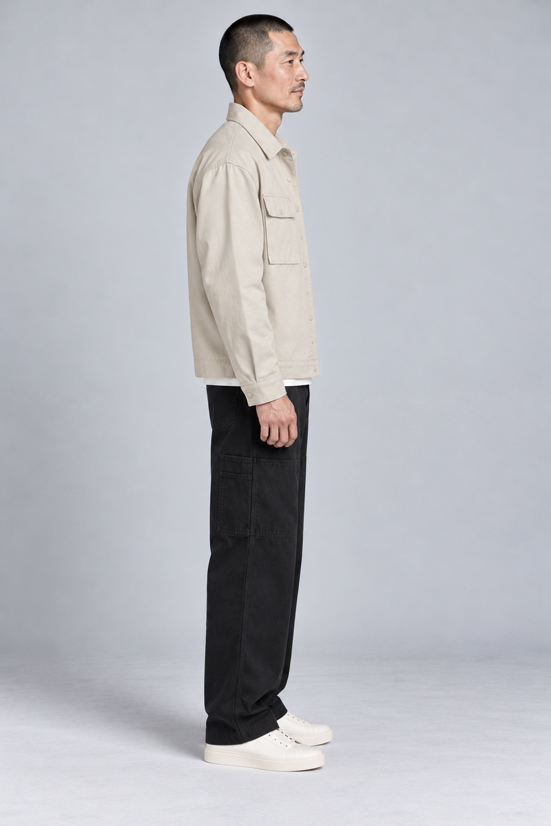 CITY SIGNAL Men's Transit Short Overshirt — Bone, View 4