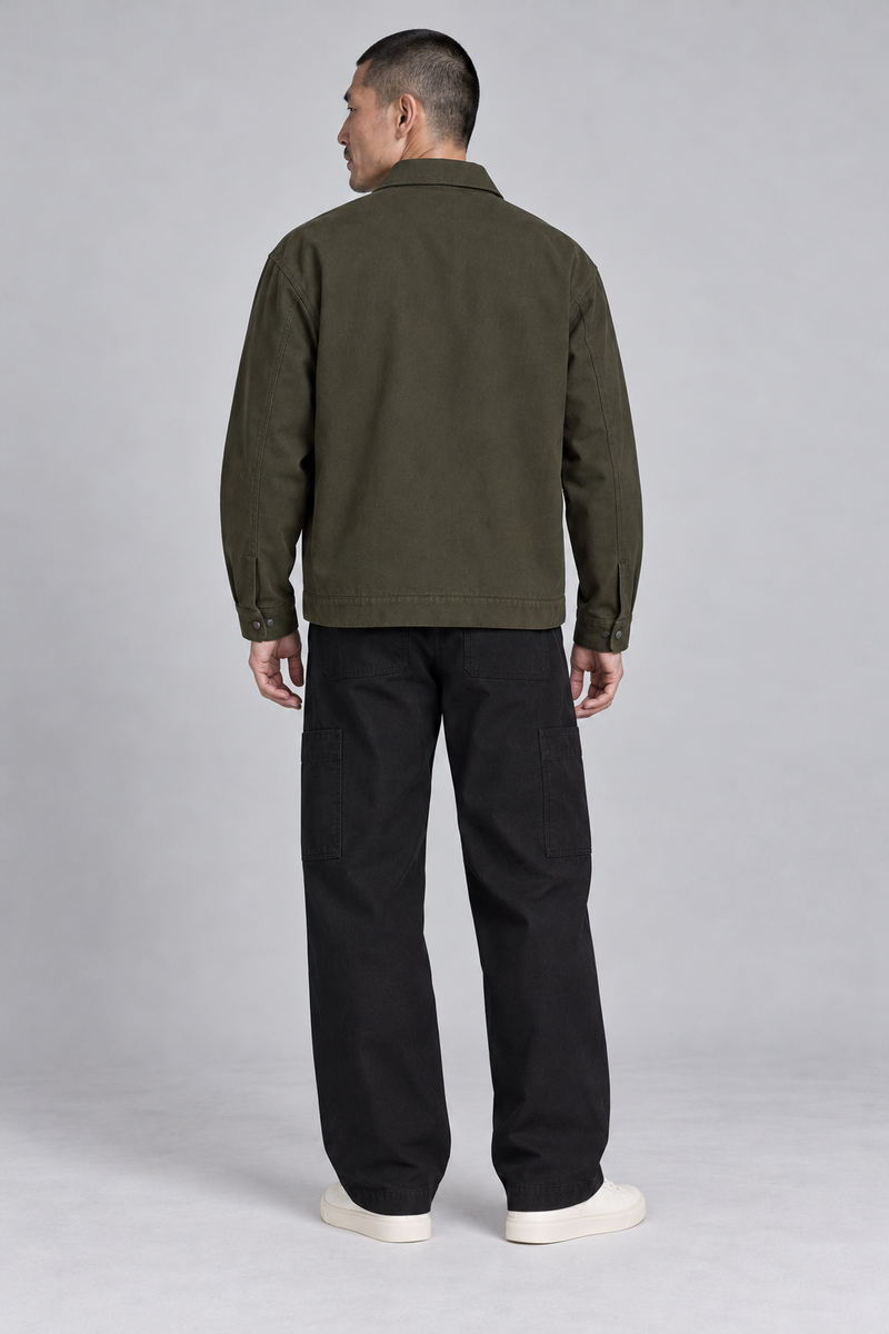 CITY SIGNAL Men's Transit Short Overshirt — Dark Olive, View 2