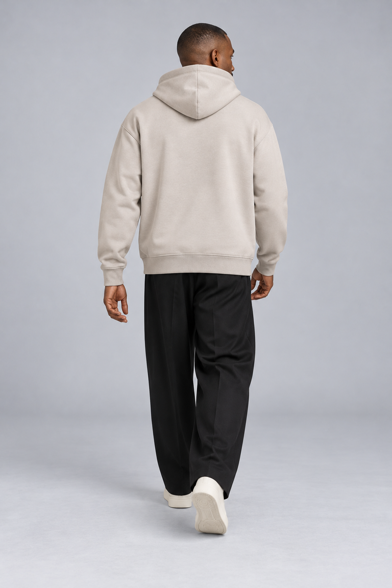 CITY SIGNAL Men's Signal Structured Hoodie — Bone, View 2