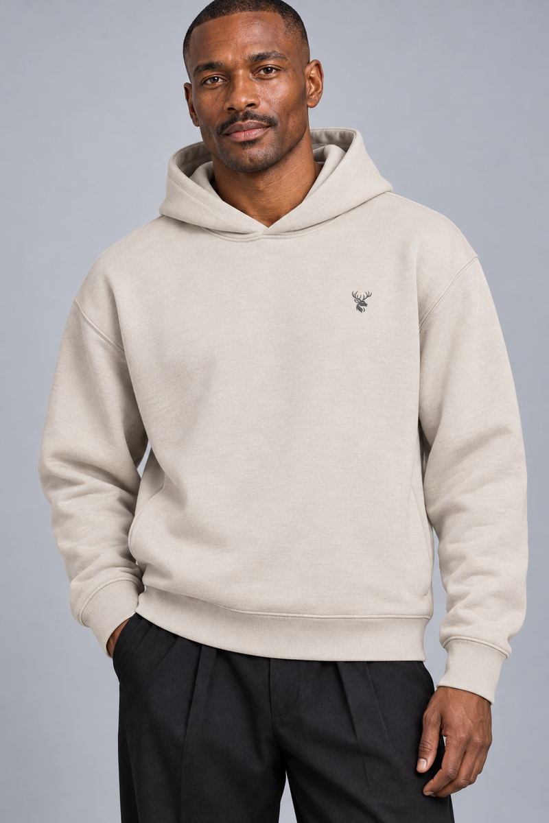 CITY SIGNAL Men's Signal Structured Hoodie — Bone, View 5