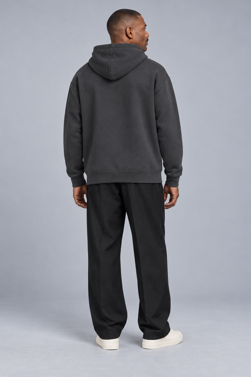 CITY SIGNAL Men's Signal Structured Hoodie — Charcoal, View 2