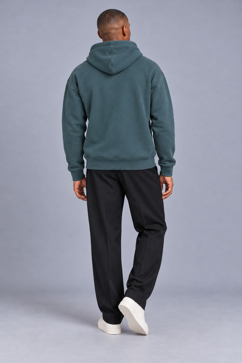CITY SIGNAL Men's Signal Structured Hoodie — Muted Petrol, View 2