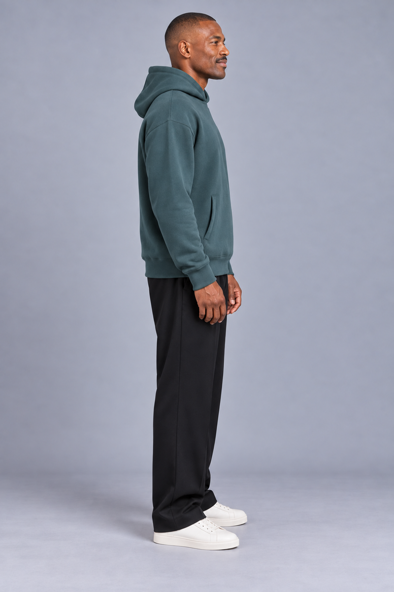 CITY SIGNAL Men's Signal Structured Hoodie — Muted Petrol, View 4