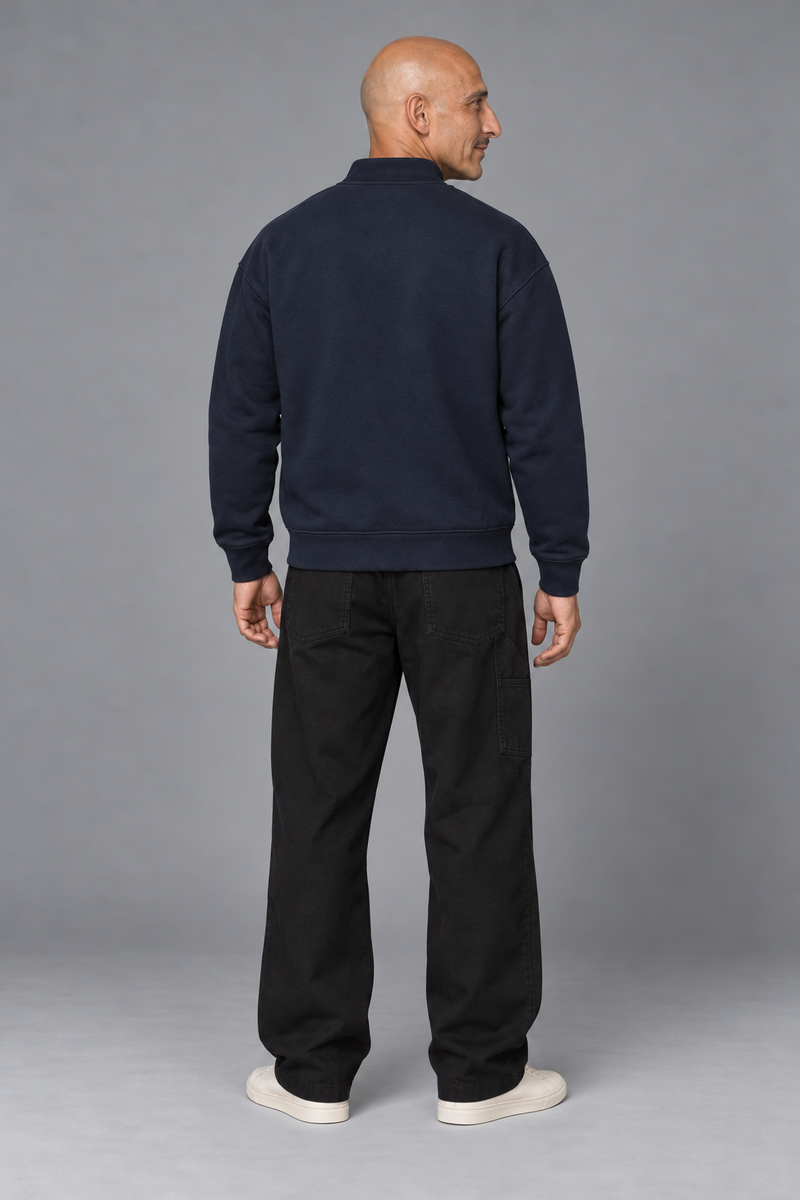 CITY SIGNAL Men's Axis Zip Sweat — Ink Navy, View 2
