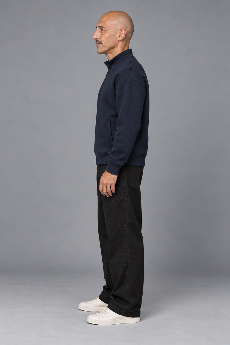 CITY SIGNAL Men's Axis Zip Sweat — Ink Navy, View 4