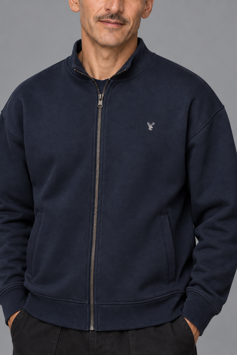 CITY SIGNAL Men's Axis Zip Sweat — Ink Navy, View 5