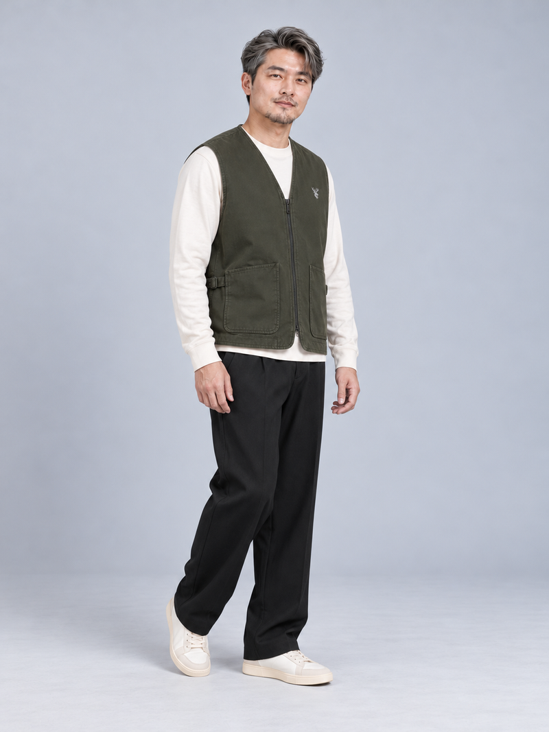 CITY SIGNAL Men's Transit Utility Vest — Dark Olive, View 3