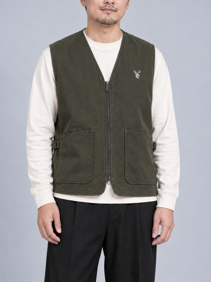 CITY SIGNAL Men's Transit Utility Vest — Dark Olive, View 5