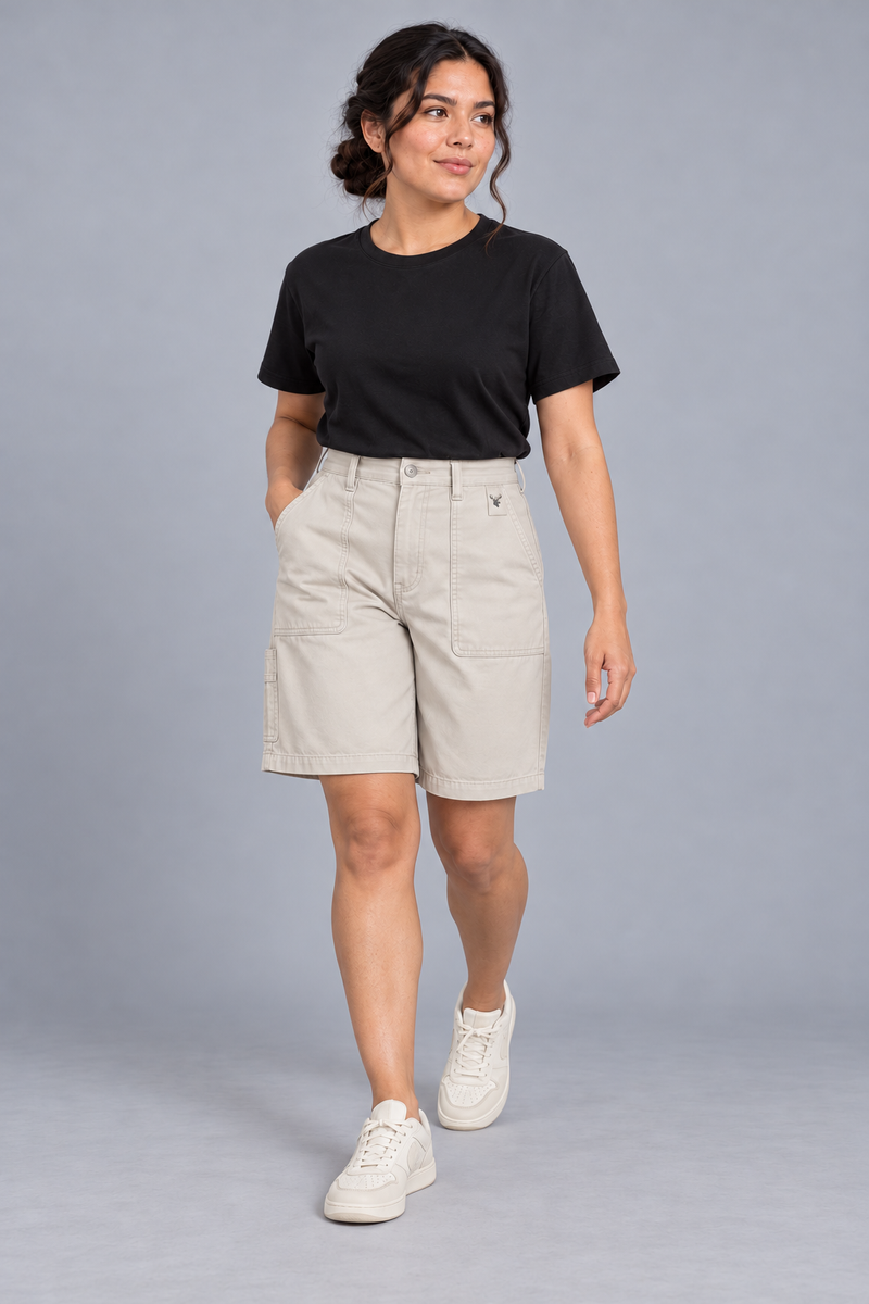 CITY SIGNAL Women's Workshop Long Short — Bone, View 3