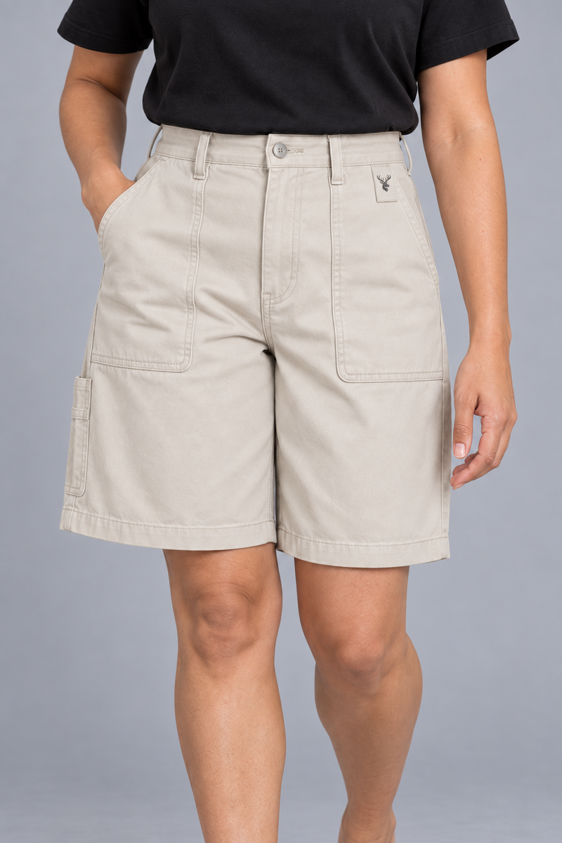 CITY SIGNAL Women's Workshop Long Short — Bone, View 5