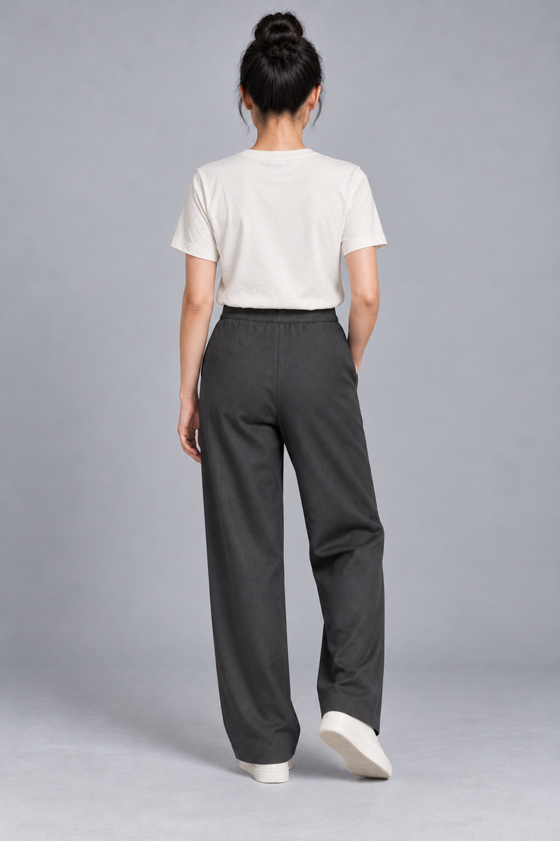 CITY SIGNAL Women's Axis Drawcord Trouser — Charcoal, View 2