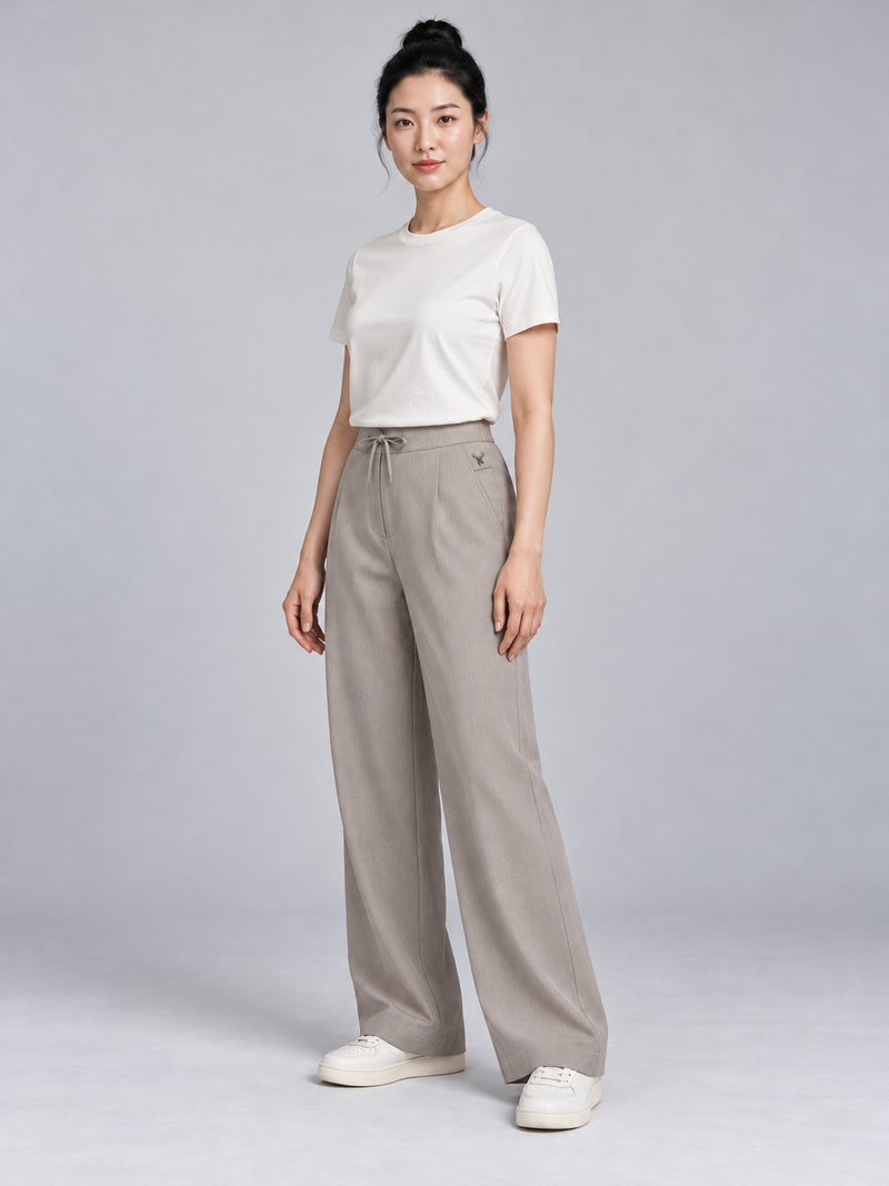 CITY SIGNAL Women's Axis Drawcord Trouser — Warm Grey, View 3
