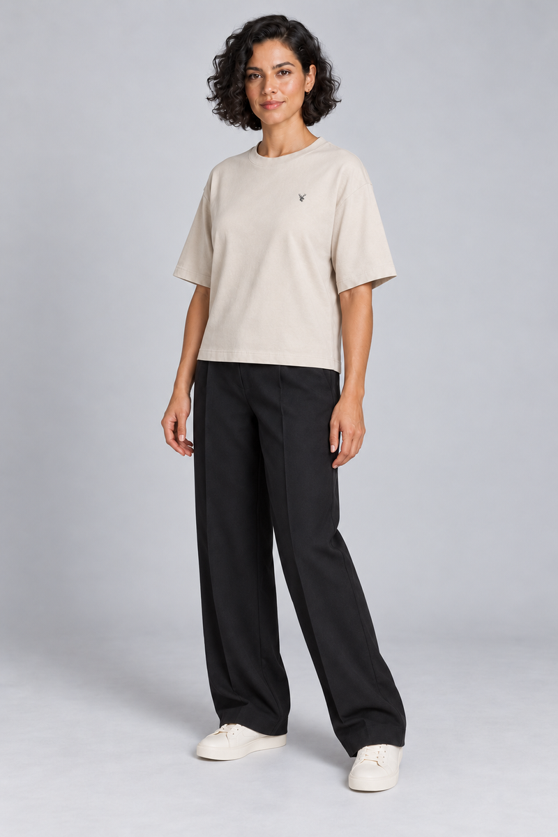 CITY SIGNAL Women's Block One Short Tee — Bone, View 3