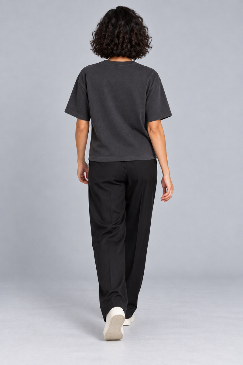 CITY SIGNAL Women's Block One Short Tee — Charcoal, View 2