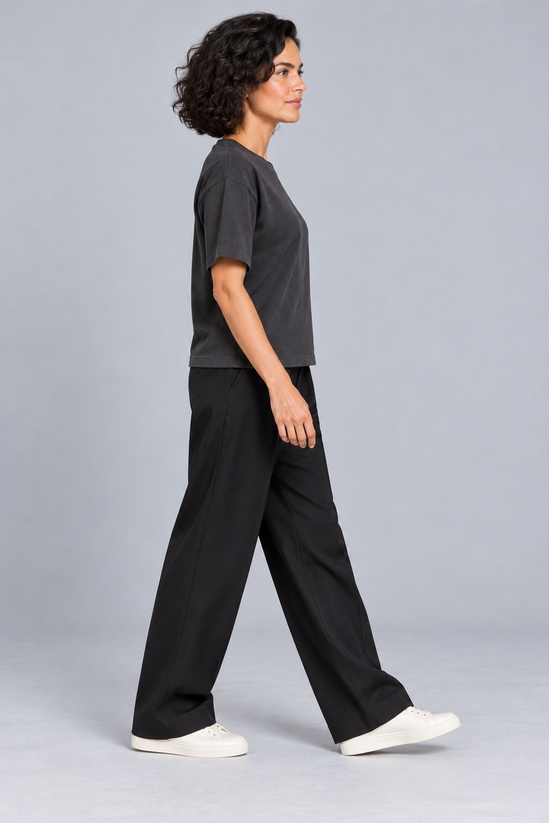 CITY SIGNAL Women's Block One Short Tee — Charcoal, View 4