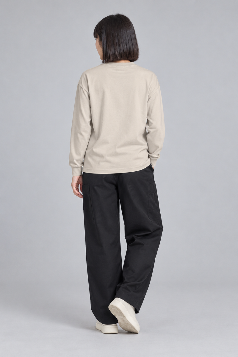 CITY SIGNAL Women's Crossline Long Tee — Bone, View 2