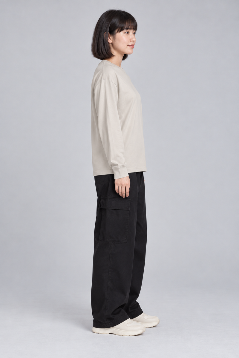 CITY SIGNAL Women's Crossline Long Tee — Bone, View 4