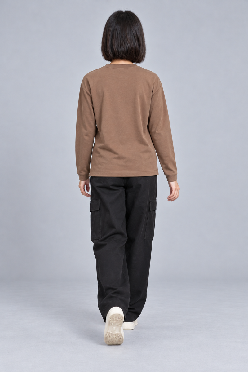 CITY SIGNAL Women's Crossline Long Tee — Clay, View 2