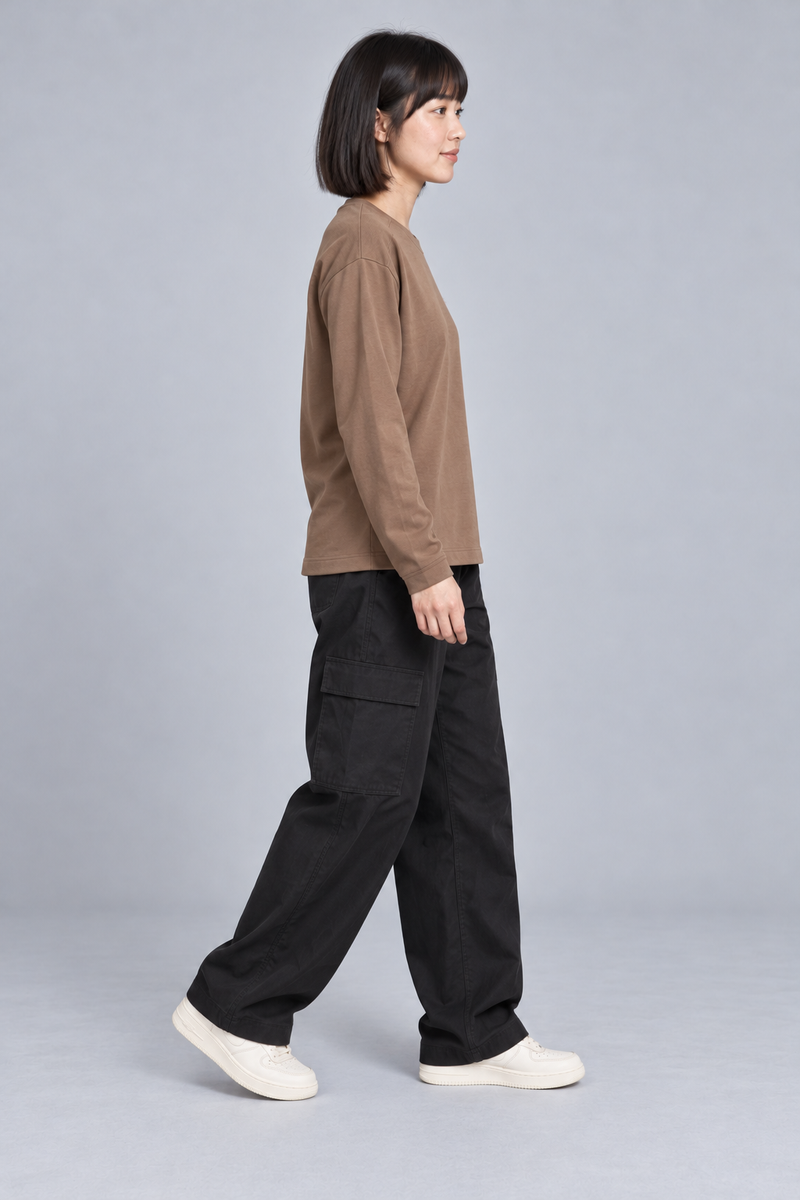 CITY SIGNAL Women's Crossline Long Tee — Clay, View 4