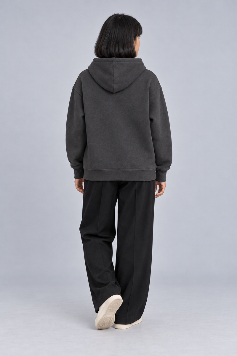 CITY SIGNAL Women's Signal Short Hoodie — Charcoal, View 2