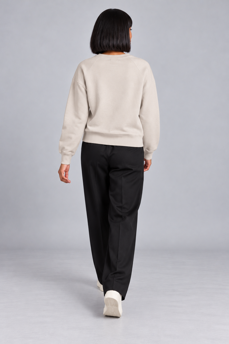 CITY SIGNAL Women's Axis Panel Sweat — Bone, View 2