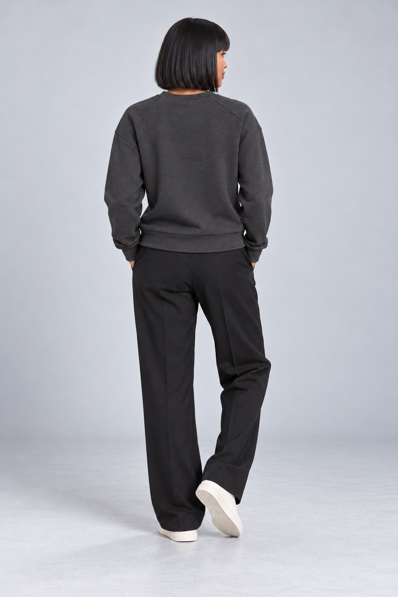 CITY SIGNAL Women's Axis Panel Sweat — Charcoal, View 2